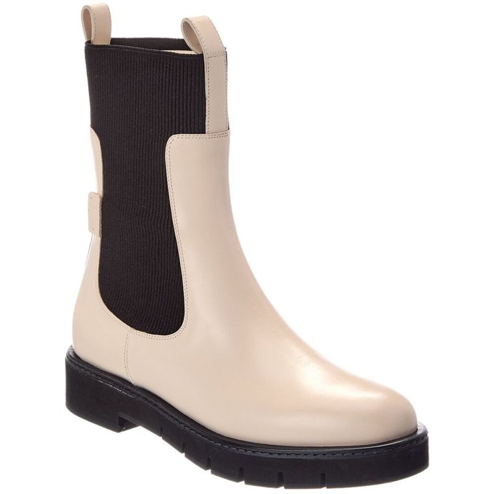 Ferragamo Rook Leather Bootie, White